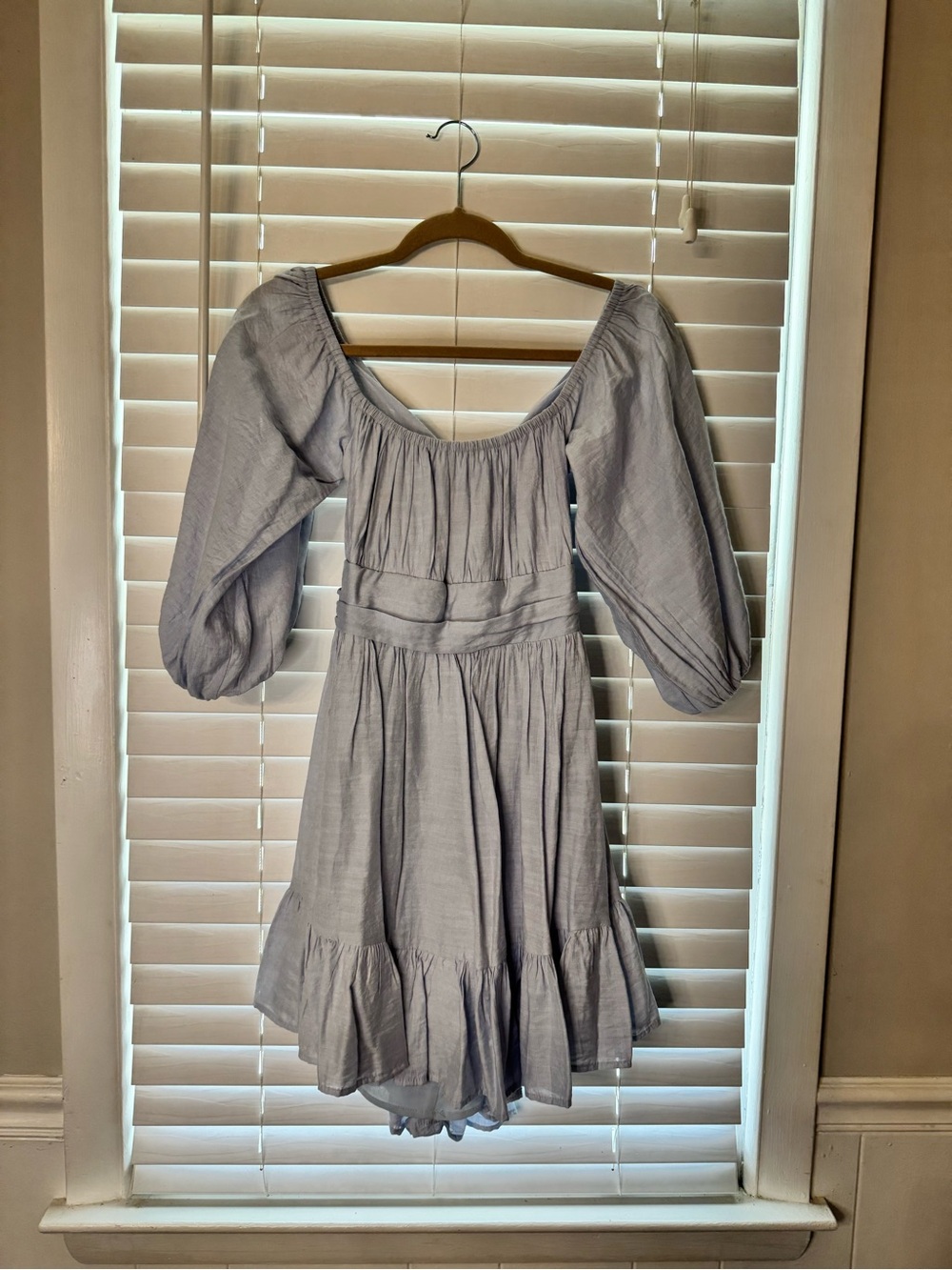 Women’s Puff Dress in Light Blue